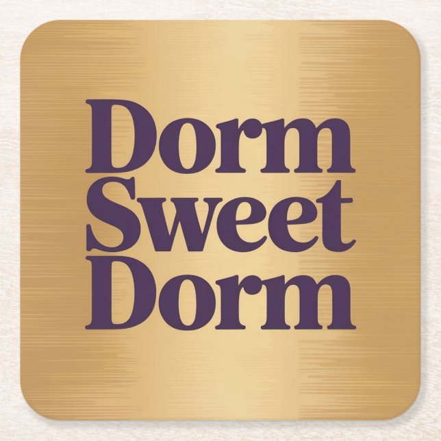 Dorm Sweet Dorm Untersetzer Set (Vorderseite)