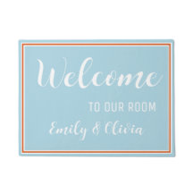 Dorm Zimmertür mit Namen(en)