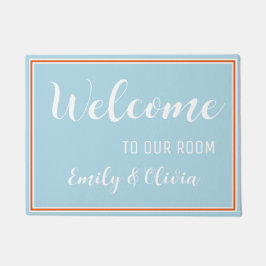 Dorm Zimmertür mit Namen(en) Fußmatte