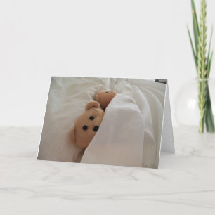 Dormir dans la fin Teddy Bear Carte de voeux Vacat