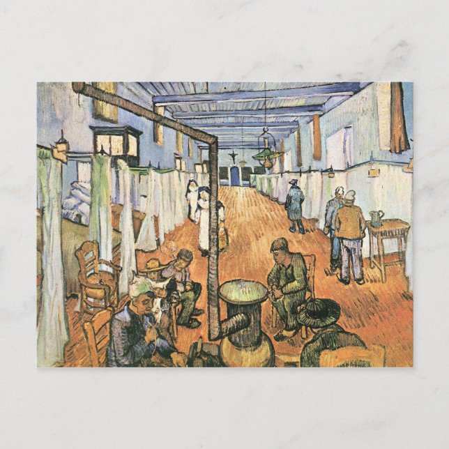 Dormitory im Krankenhaus in Arles von van Gogh Postkarte (Vorderseite)