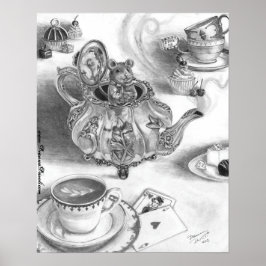 Dormouse Poster Alice im Wunderland Poster