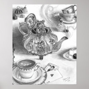 Dormouse Poster Alice im Wunderland Poster