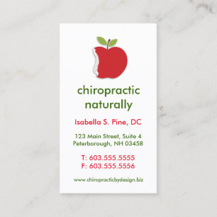 Dorn/vertikale Chiropraktik-Visitenkarten Apples Visitenkarte