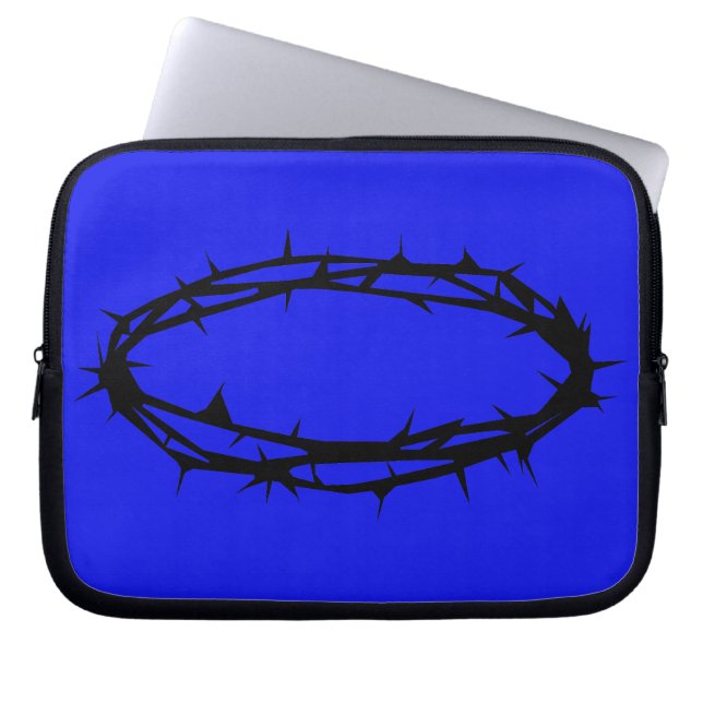 Dornenkrone Laptopschutzhülle (Vorderseite)