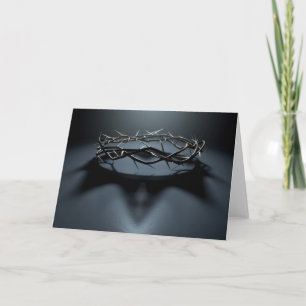 Dornenkrone mit Schatten einer Königskrone Karte