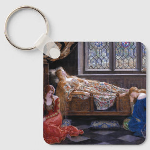 Dornröschen, ca. 1921 von John Collier Schlüsselanhänger