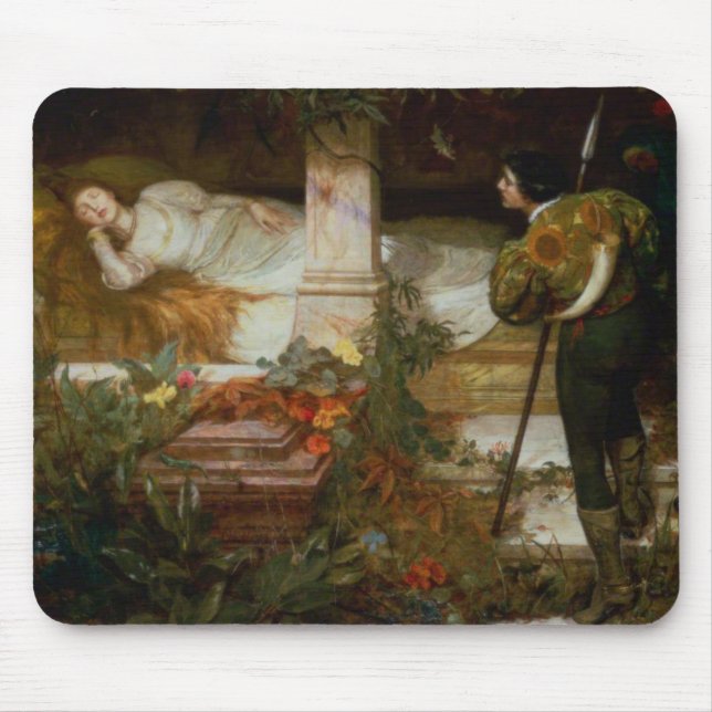 Dornröschen (Hübsche Prinzessin aus dem Märchen) Mousepad (Vorne)