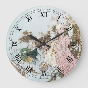 Dornröschen - Märchen von Edmund Dulac Große Wanduhr