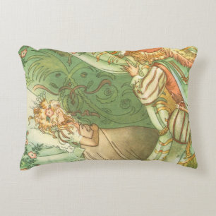 Dornröschen Prinzessin, Vintage Märchen Dekokissen