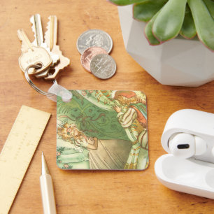 Dornröschen Prinzessin, Vintage Märchen Schlüsselanhänger