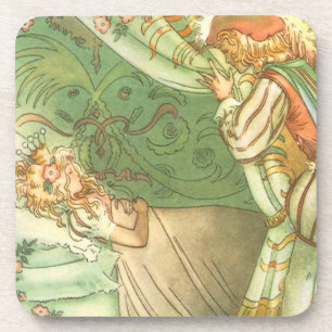 Dornröschen Prinzessin, Vintage Märchen Untersetzer