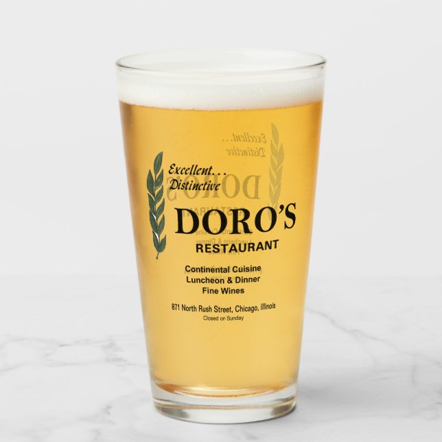 Doro's Restaurant, Chicago, Illinois Glas (Vorne (Gefüllt))