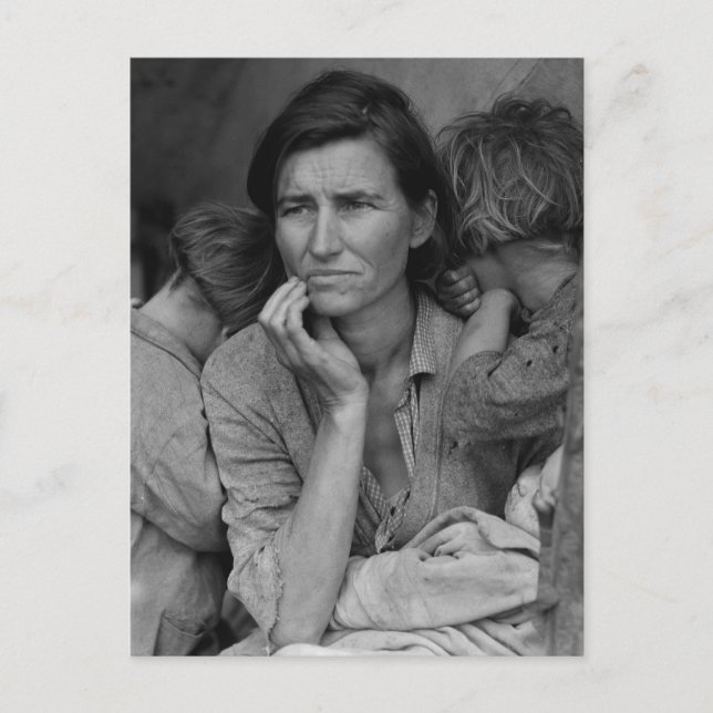 Dorothea Lange's Migrant Mutter Florence Thompson Postkarte (Vorderseite)