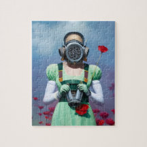 Dorothy in einer Gasmaske