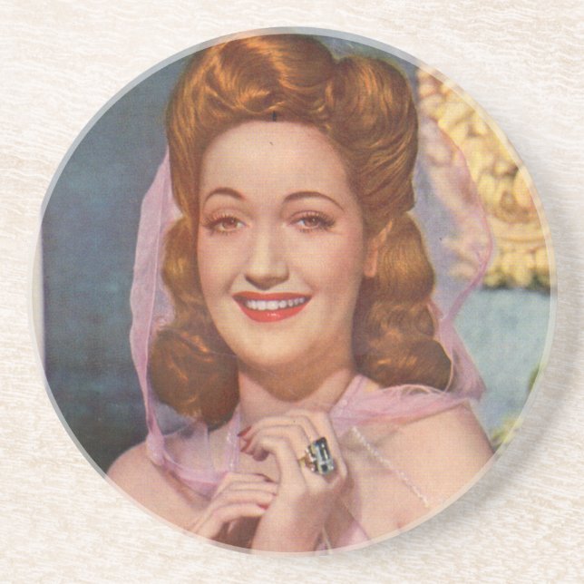 Dorothy Lamour 1940er Star der "Road"-Bilder Sandstein Untersetzer (Vorne)