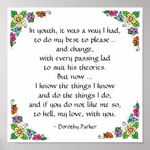 Dorothy Parker Quotation Poster von SRF