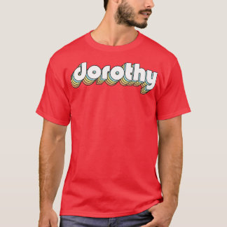 Dorothy Retro Rainbow Typografie Faded Style T-Shirt