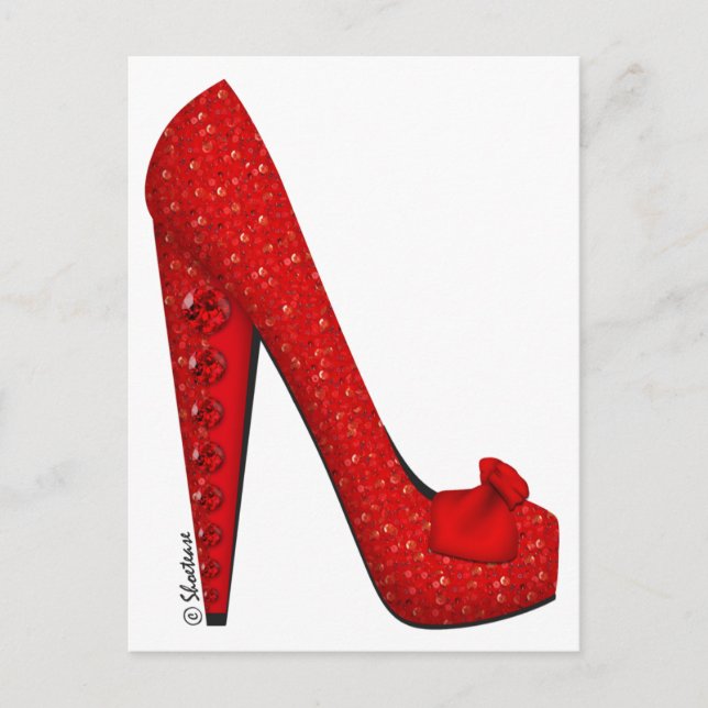Dorothy Ruby Pump Postkarte (Vorderseite)