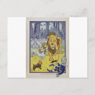 Dorothy und der feige Löwe aus dem Zauberer von Oz Postkarte