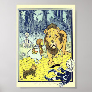 Dorothy und der Löwe Poster (Zauberer von Oz)
