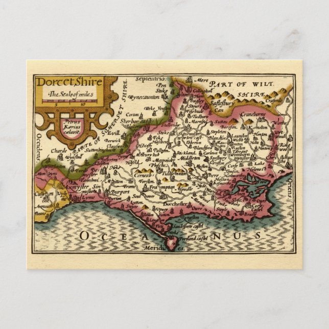 Dorset Dorsetshire Landkreis England Alte historis Postkarte (Vorderseite)