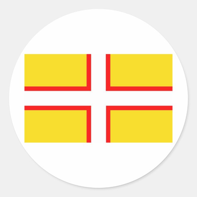 Dorset Flag Runder Aufkleber (Vorderseite)
