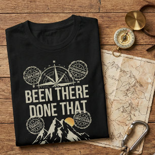 Dort gewesen, das gemacht Vintage-Kompass-Berg T-Shirt