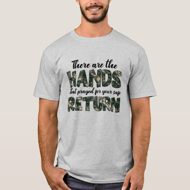 Dort Hand, die betete gor sichere Rückkehr T-Shirt (Vorderseite)