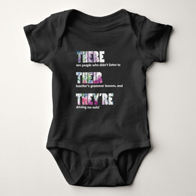 Dort ihr sind sie lustige T-Shirt englische Baby Strampler (Vorderseite)