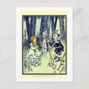 Dorthy & Scare Crow treffen Tin Man Postkarte