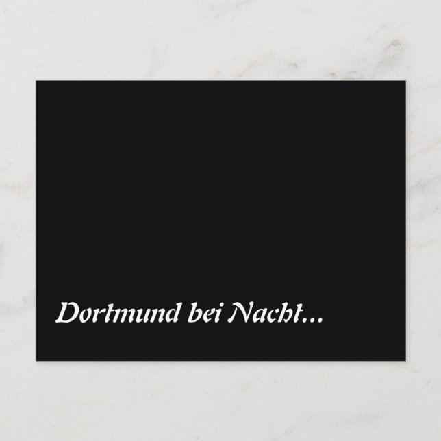 Dortmund bei Nacht Postkarte (Vorderseite)