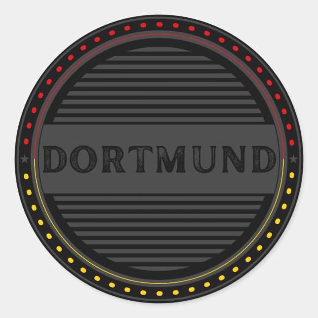 Dortmund City Pride Emblem – German Identity Runder Aufkleber (Vorderseite)