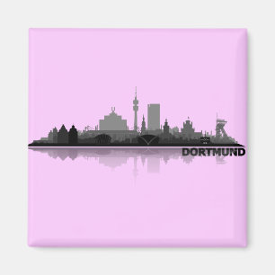 Dortmund City Skyline - Kühlschrankmagnet