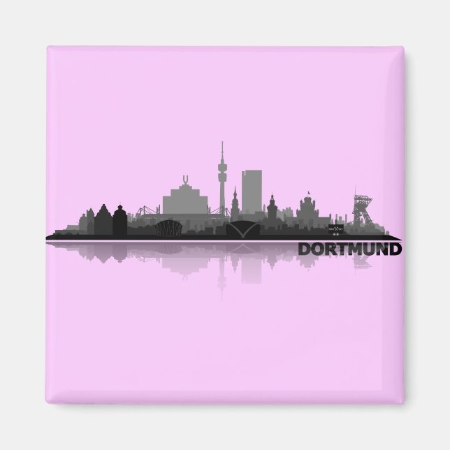 Dortmund City Skyline - Kühlschrankmagnet (Vorne)