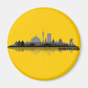 Dortmund City Skyline - Kühlschrankmagnet