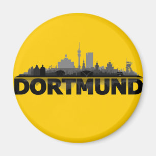 Dortmund City Skyline - Kühlschrankmagnet