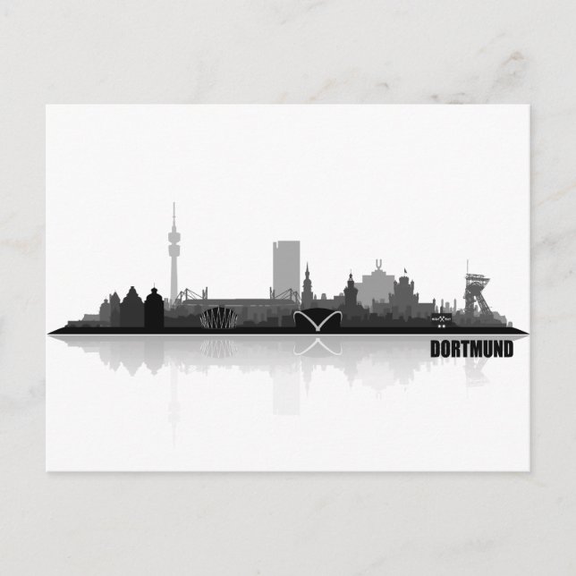 Dortmund City Skyline Postkarte (Vorderseite)