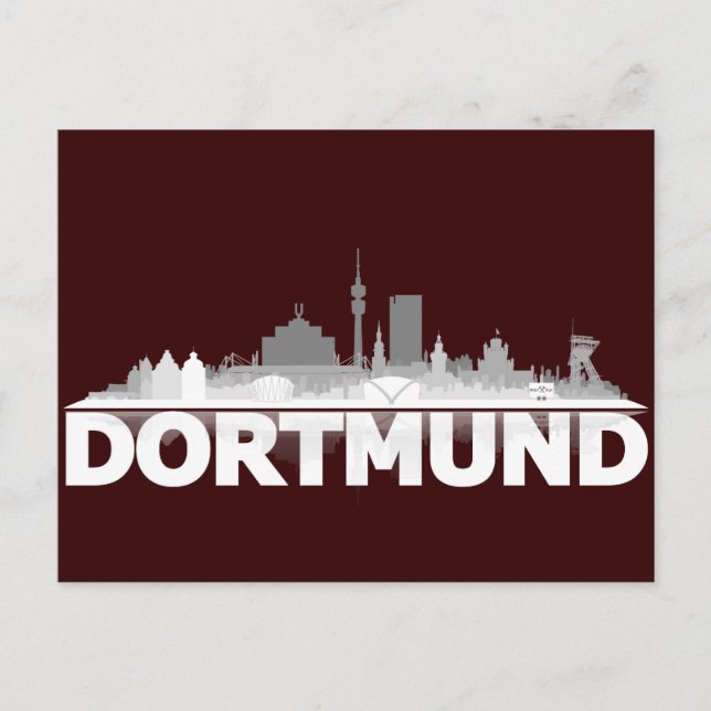 Dortmund City Skyline Postkarte (Vorderseite)