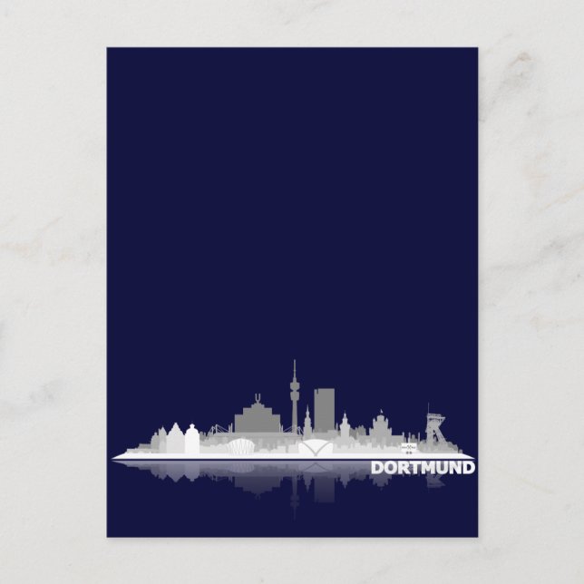 Dortmund City Skyline Postkarte (Vorderseite)