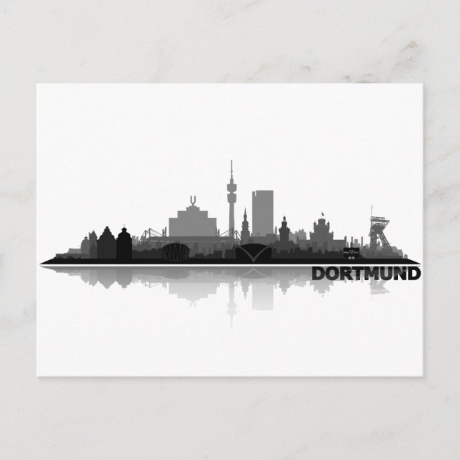 Dortmund City Skyline - Postkarte (Vorderseite)