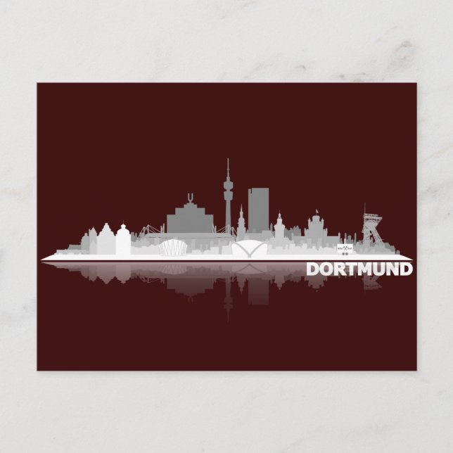 Dortmund City Skyline Postkarte (Vorderseite)