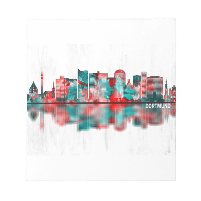 Dortmund Deutschland Skyline Notizblock (Vorderseite)