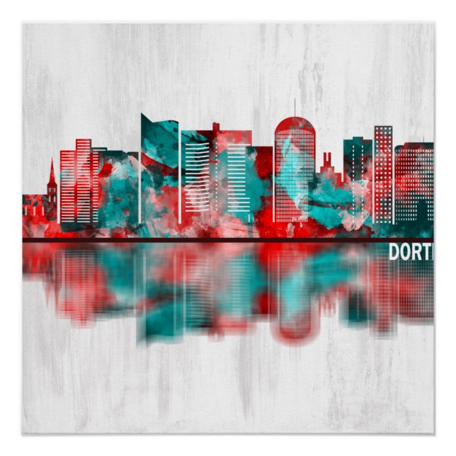 Dortmund Deutschland Skyline Poster (Vorderseite)