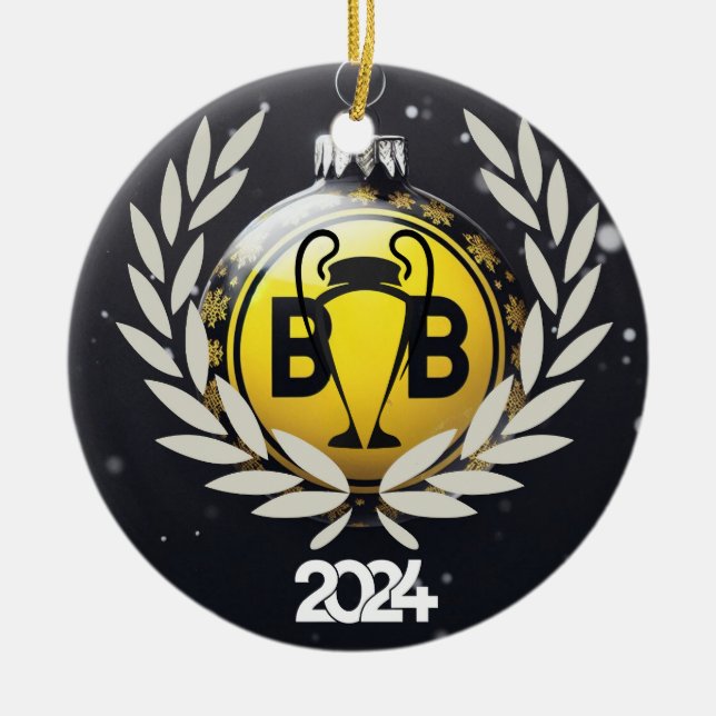 DORTMUND INSPIRIERT KERAMIK ORNAMENT (Vorne)