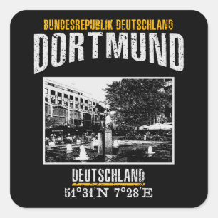 Dortmund Quadratischer Aufkleber