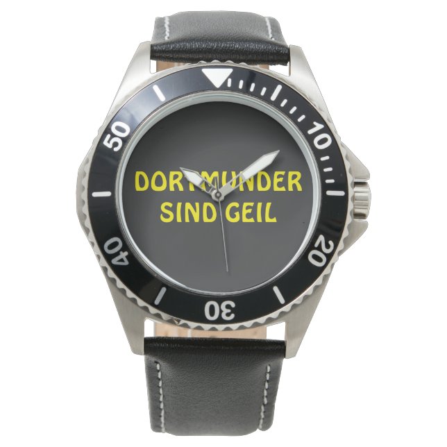 Dortmunder sind geil Design  Armbanduhr (Vorderseite)
