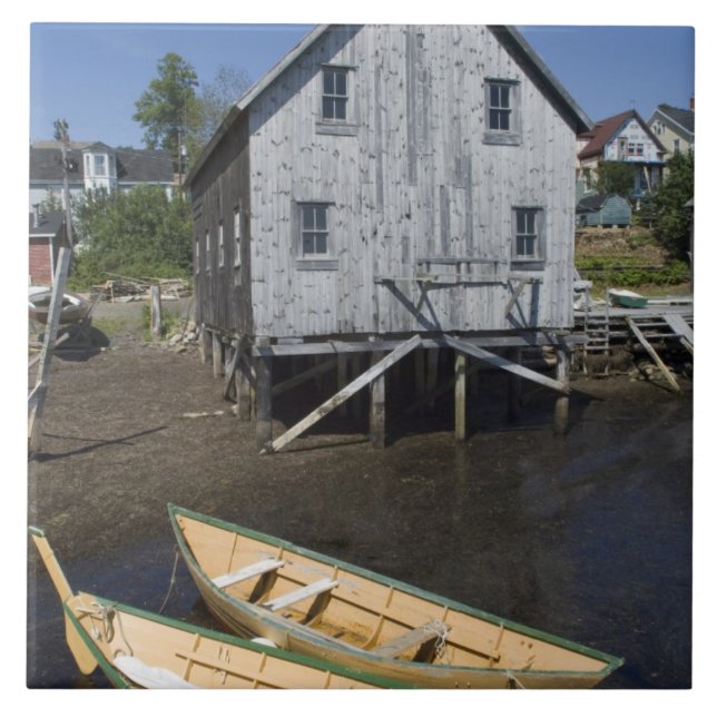 Dory builder,Lunenburg, Nova Scotia, Kanada Fliese (Vorderseite)