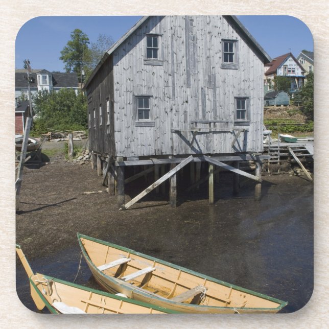 Dory builder,Lunenburg, Nova Scotia, Kanada Getränkeuntersetzer (Vorderseite)