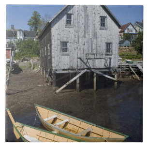 Dory Erbauer, Lunenburg, Nova Scotia, Kanada Fliese